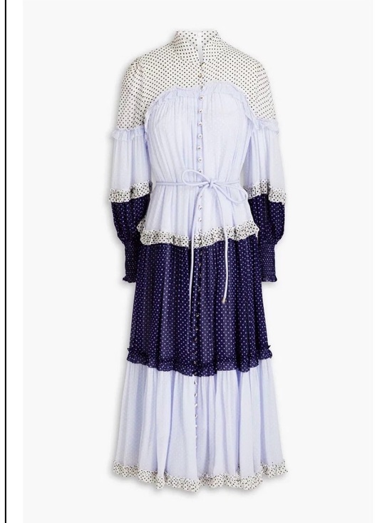 Zimmermann Dresses & Skirts - NEW Zimmermann Ruffled Patchwork Effect Crepon MIDI Shirt Dress HTF